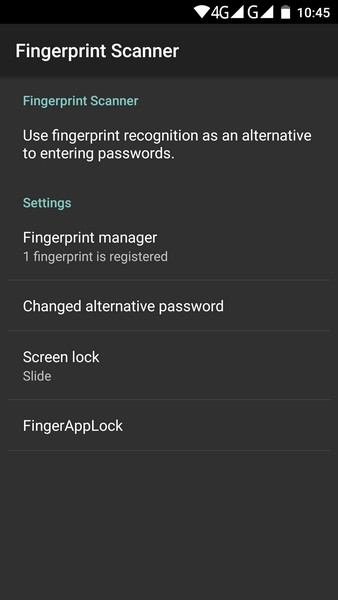 Bluboo Xtouch - Finger settings