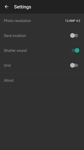 OnePlus X - Camera settings