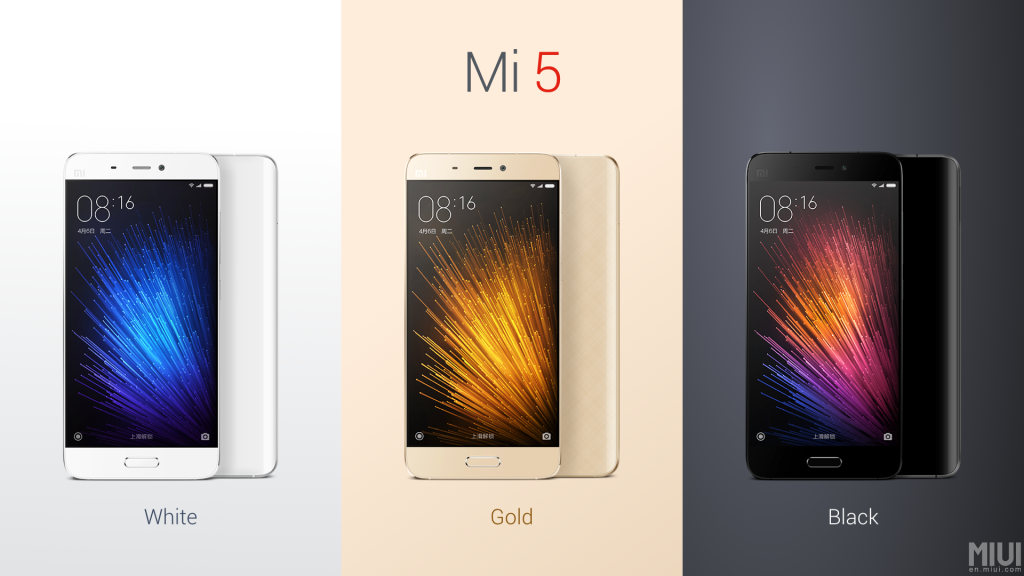 Xiaomi Mi5 - Colors