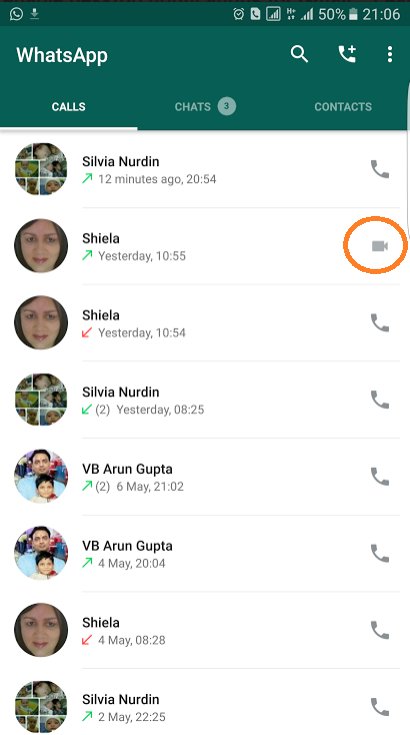 Video calling WhatsApp 4