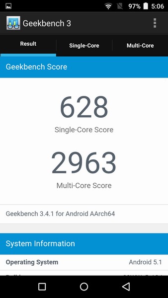 InFocus M560 Review - Geekbench 3